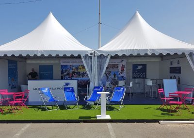 Stand chapiteau Concept expo à la course Edhec à Brest